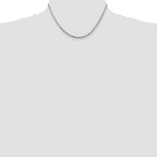 Sterling Silver 2.5mm Diamond-cut Rope Chain