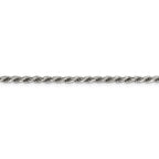 Sterling Silver Rhodium-plated 2.75mm Diamond-cut Rope Chain