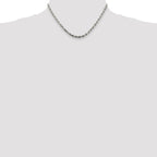 Sterling Silver 3.75mm Diamond-cut Rope Chain