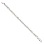 Sterling Silver 4.25mm Diamond-cut Rope Chain