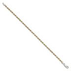 Sterling Silver And Vermeil 2.5mm Diamond-cut Rope Chain
