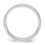Sterling Silver 4mm Flat with Rope Edge Band