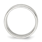Sterling Silver 5mm Flat with Rope Edge Band
