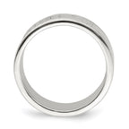 Sterling Silver 7mm Flat with Rope Edge Band
