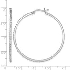 Diamond Fascination Diamond Mystique Sterling Silver Platinum-plated Diamond Round Hoop Earrings