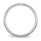 Sterling Silver 5mm Comfort Fit Double Milgrain Band