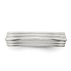 Sterling Silver 5mm Comfort Fit Double Milgrain Band
