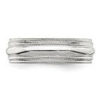 Sterling Silver 6mm Comfort Fit Double Milgrain Band