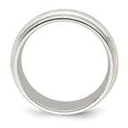 Sterling Silver 7mm Comfort Fit Double Milgrain Band