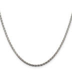 Sterling Silver 2mm Diamond-cut Spiga Chain