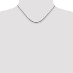 Sterling Silver 2mm Diamond-cut Spiga Chain