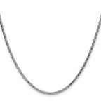 Sterling Silver 2.5mm Diamond-cut Square Spiga Chain