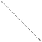 Sterling Silver Rhodium-plated Diam. Bracelet