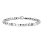 Sterling Silver Rhodium-plated Diam. Tennis Bracelet