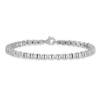 Sterling Silver Rhodium-plated Diam. Tennis Bracelet
