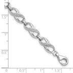 Sterling Silver Rhodium-plated Diam. Bracelet