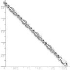 Sterling Silver Rhodium-plated Diam. Bracelet