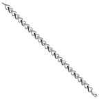 White Night Sterling Silver Rhodium-plated Black and White Diamond 7.5 Inch Bracelet