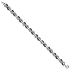 White Night Sterling Silver Rhodium-plated Black and White Diamond 7.5 Inch Bracelet
