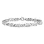 Sterling Silver Rhodium-plated Diamond Bracelet