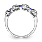 Sterling Silver Rhodium Tanzanite & Diam. Ring