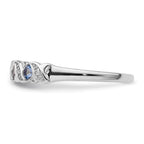 Sterling Silver Rhodium Tanzanite & Diam. Ring