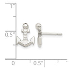 Sterling Silver Anchor Mini Post Earrings