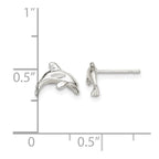 Sterling Silver Polished Dolphin Post Earrings