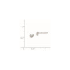 Sterling Silver Madi K Rhodium-plated Polished April White Preciosa Crystal Heart Children's Post Earrings