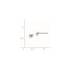 Sterling Silver Madi K Rhodium-plated Polished March Light Blue Preciosa Crystal Heart Children's Post Earrings
