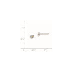 Sterling Silver Madi K Rhodium-plated Polished November Yellow Preciosa Crystal Heart Children's Post Earrings