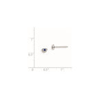Sterling Silver Madi K Rhodium-plated Polished September Blue Preciosa Crystal Heart Children's Post Earrings