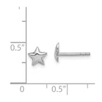 Sterling Silver Rhodium-plated Polished Star Children's Post Earrings