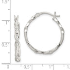 Sterling Silver Infinity Design Hoop Earrings