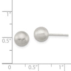 Sterling Silver Polished 7mm Laser-cut Post Earrings