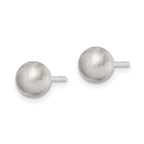 Sterling Silver Polished 6mm Laser-cut Post Earrings