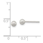 Sterling Silver Polished 4mm Laser-cut Post Earrings