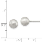 Sterling Silver Polished 8mm Laser-cut Post Earrings