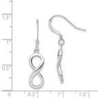 Sterling Silver Polished Infinity Symbol Dangle Earrings