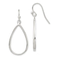 Sterling Silver Polished Teardrop Dangle Earrings