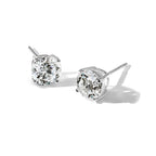 Sterling Silver Polished 7mm Round CZ Stud Earrings