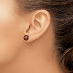 Sterling Silver Rhodium-plated 9-10mm Brown Button Freshwater Cultured Pearl Post Earrings