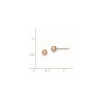 Sterling Silver Rhodium-plated 4-5mm Purple Round Freshwater Cultured Pearl Post Earrings