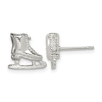 Sterling Silver Ice Skate Mini Earrings