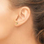 Sterling Silver Gold-Tone Polished 5mm Ball Post Earrings