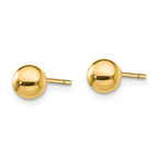 Sterling Silver Gold-Tone Polished 6mm Ball Post Earrings