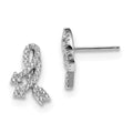 Pure Fire Sterling Silver Rhodium-plated CZ Post Earrings