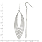 Sterling Silver Polished Fancy Dangle Shepherd Hook Earrings