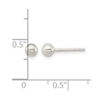Sterling Silver 4mm Ball Earrings