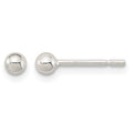 Sterling Silver Polished 3mm Ball Earrings